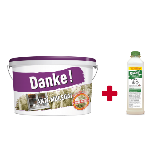 DANKE Anti-MUCEGAI 4L+ AMORSA 1L , vopsea lavabila